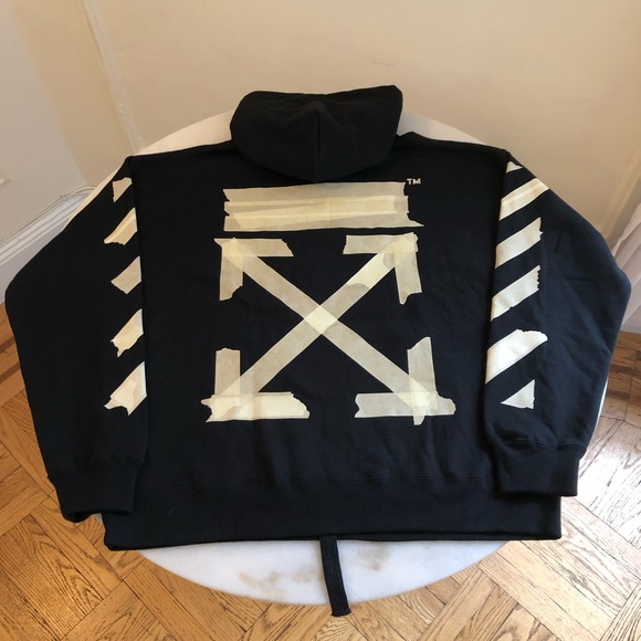 Off-White - Virgil Abloh XL *NWOT* Tape Arrow Hoodie - Picture 8 of 10
